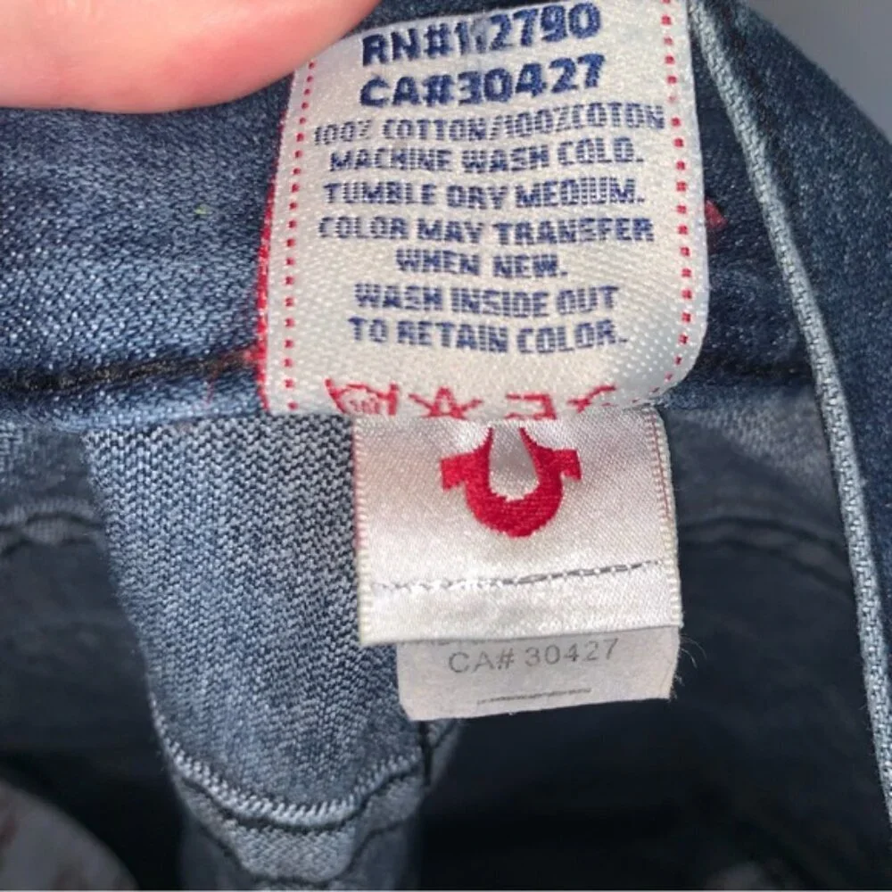 True Religion Blue Straight Jeans Classic Style 32